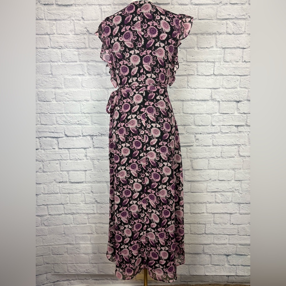 Rebecca Minkoff Flossie Floral Flutter Sleeve Wrap Dress Size XS - Picture 5 of 8